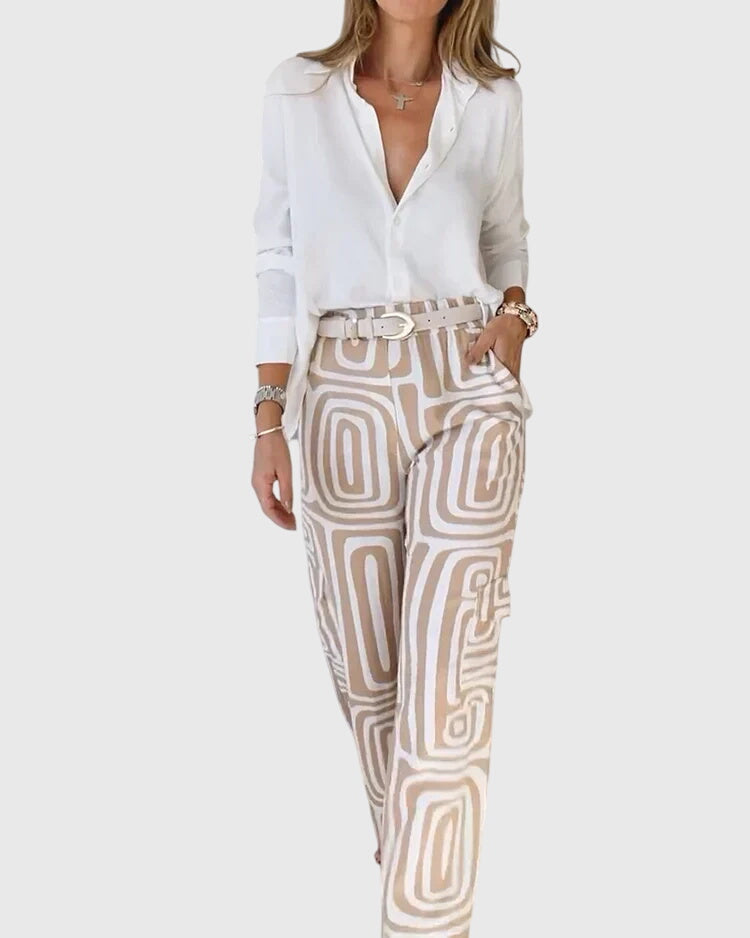 Clara | Stylish Pants + Free Blouse & Belt