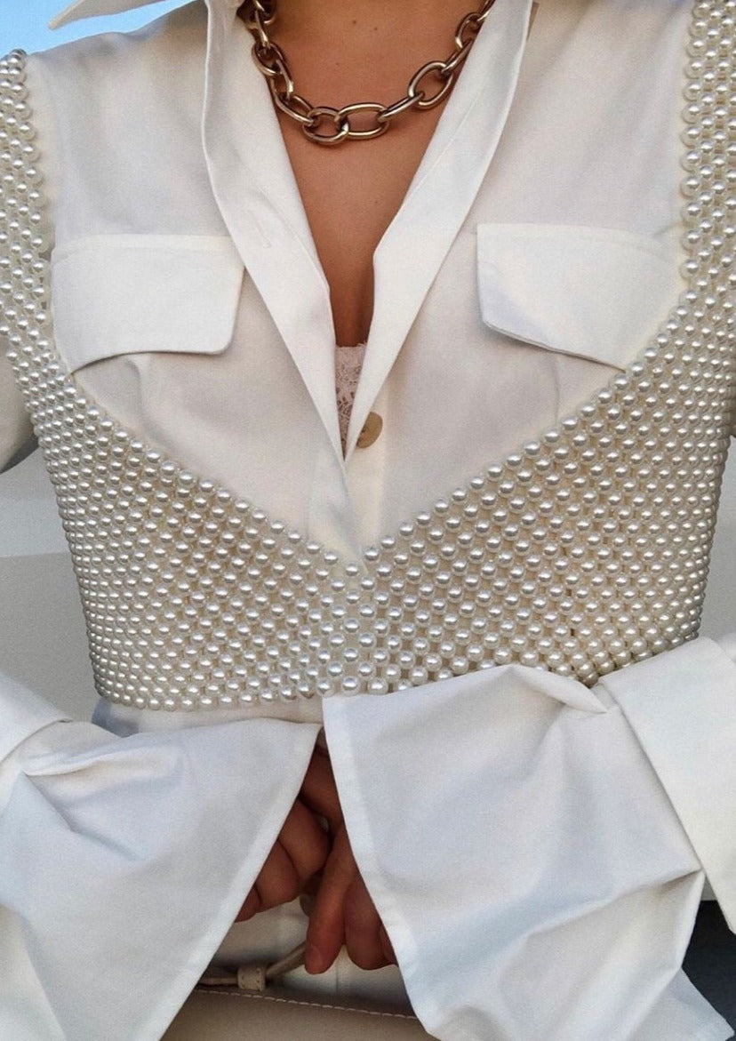 Aeryn | Parel Crop Top – Handgemaakt Design