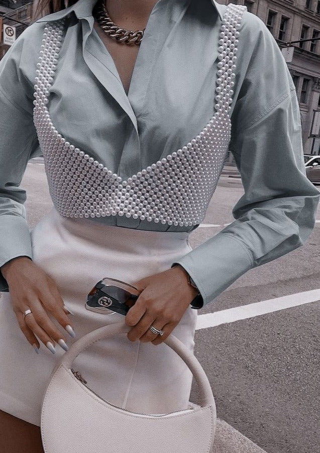 Aeryn | Parel Crop Top – Handgemaakt Design